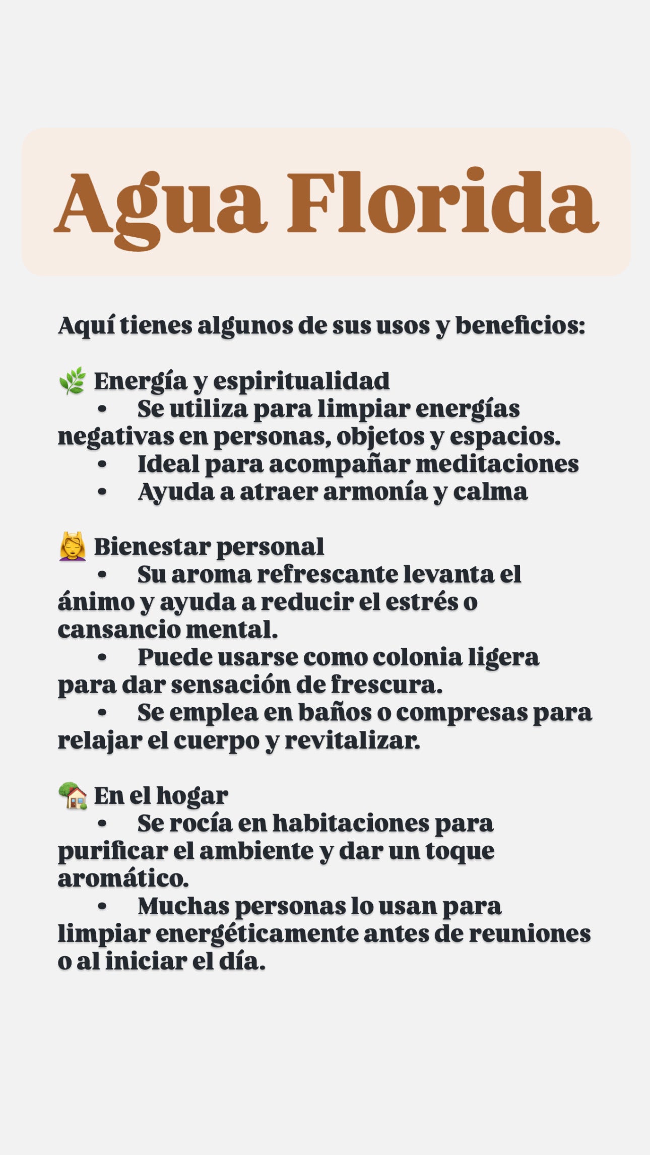 Agua Florida (Home Spray)